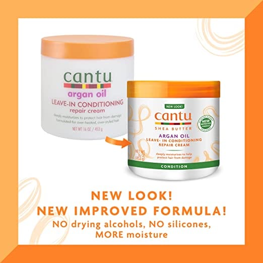 كانتو ليف ان كريم لحماية الشعر من التلف بزيت الأرجان 453 جرام – Cantu