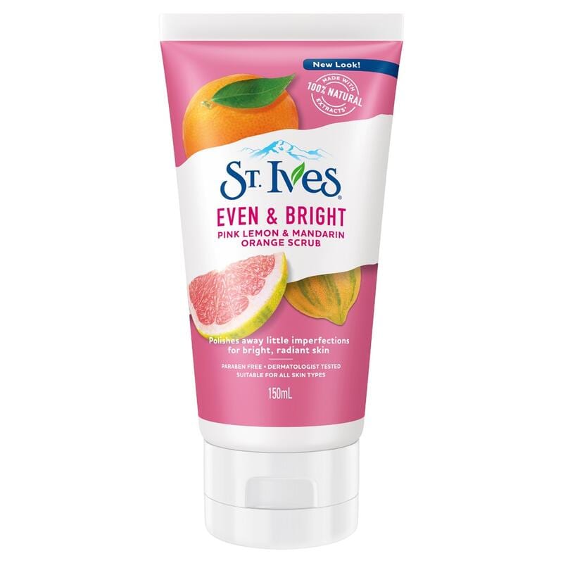 مقشر ستيفز الليمون والمندرين St Ives scrub even & bright radiant skin scrub 150ml