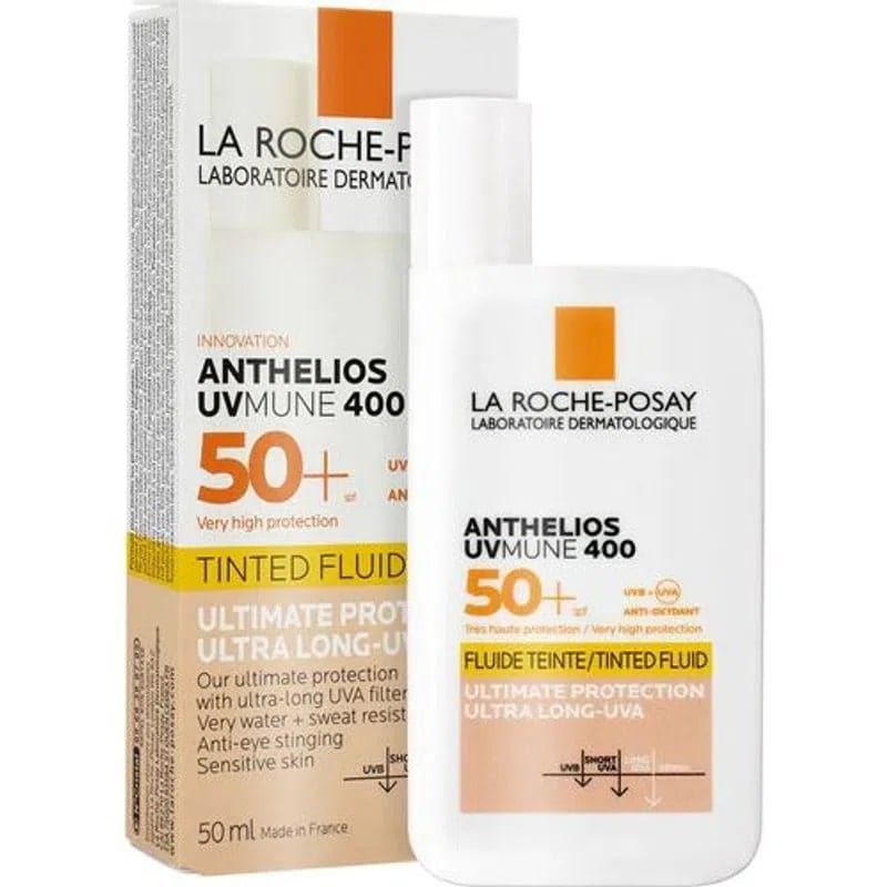 La Roche-Posay Anthelios UVMUNE 400 Tinted Fluid SPF 50+ | 50 ml لاروش بوزيه أنثيليوس يو في ميون 400 سائل ملون بعامل حماية من الشمس 50+ | 50 مل