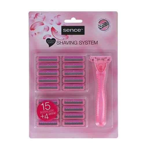 شفرات جسم من سينس 19 قطعة Sencebeauty Razors 15+4pcs Triple Blades For Women