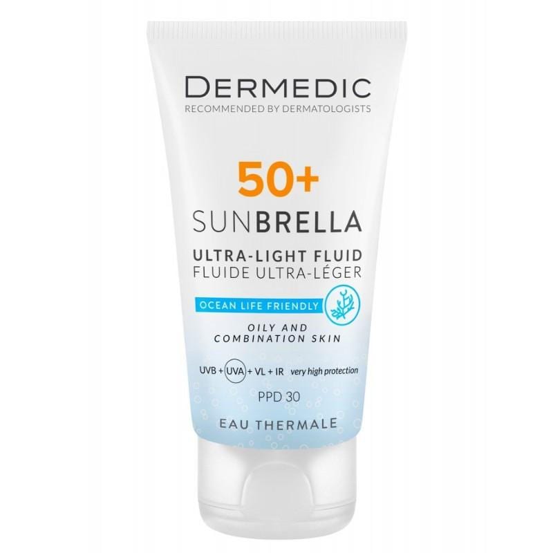 ديرمدك واقي شمس فلود سائل للبشرة الدهنية والمختلطة Dermedic Sunbrella Ultra Light Fluid Masna i mješovita koža SPF50 40 ml