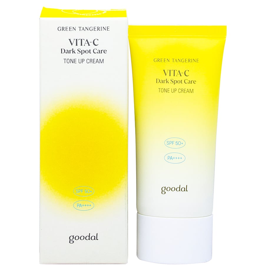 Goodal Green Tangerine Vita C Dark Spot Tone Up SPF 50 - واقي شمس كودال معالج للتصبغات وتفتيح البشرة مع spf50
