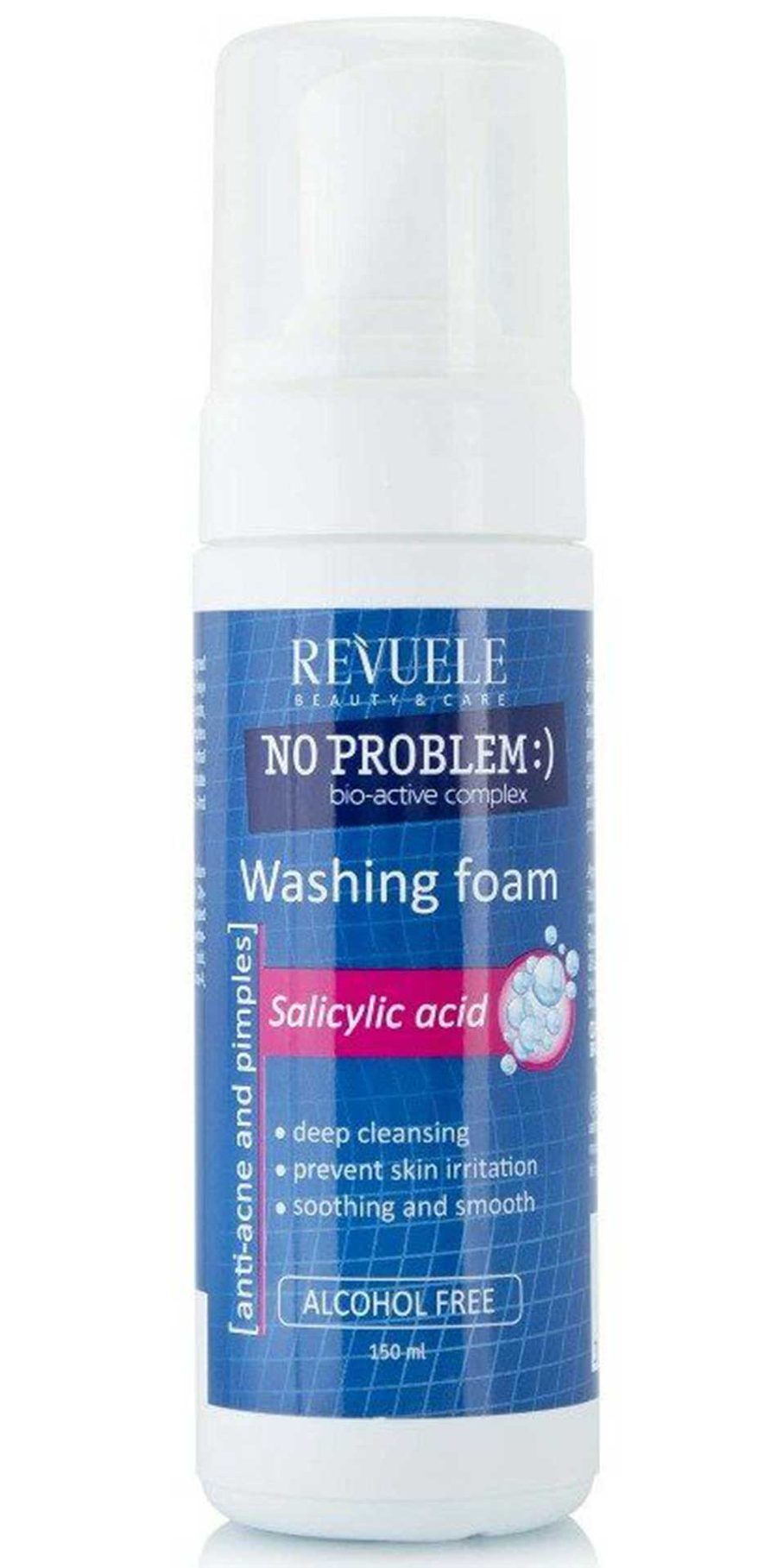 Revuele No Problem Anti Acne & Pimple Foaming Face Wash With Salicylic Acid - 150ml | ريفويل غسول ساليسليك اسيد لحب الشباب - 150 مل