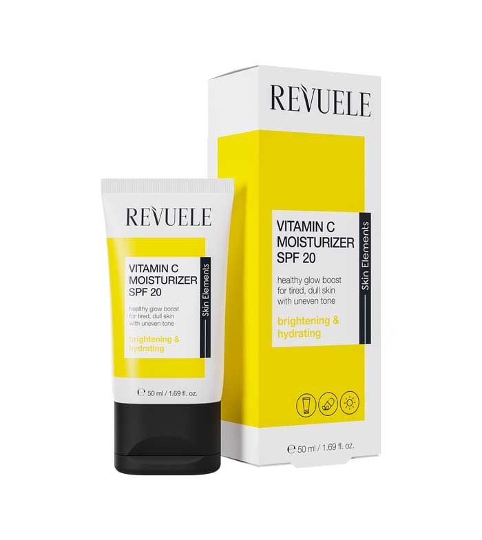 Revuele Vitamin C Moisturizing Cream SPF 20 Brightening & Hydrating ريفولي فيتامين C كريم مرطب بعامل حماية من الشمس SPF 20 للتفتيح والترطيب