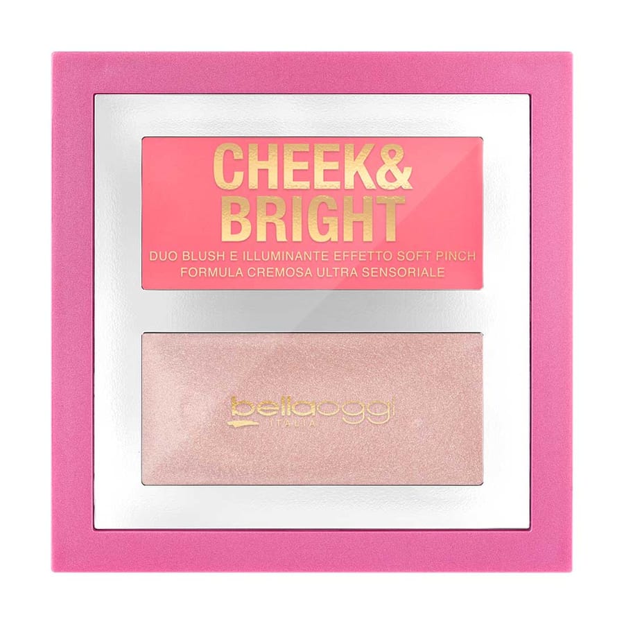 BELLAOGGI CHEEK&BRIGHT Cream blush & highlighter palette بيلااوجي باليت بلاش وهايلايت كريمي