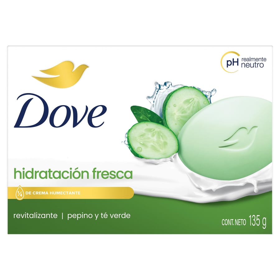 Dove beauty cream bar pack of 3 (Cucumber & Green Tea) صابونة دوف بالخيار والشاي الاخضر 135 غرام