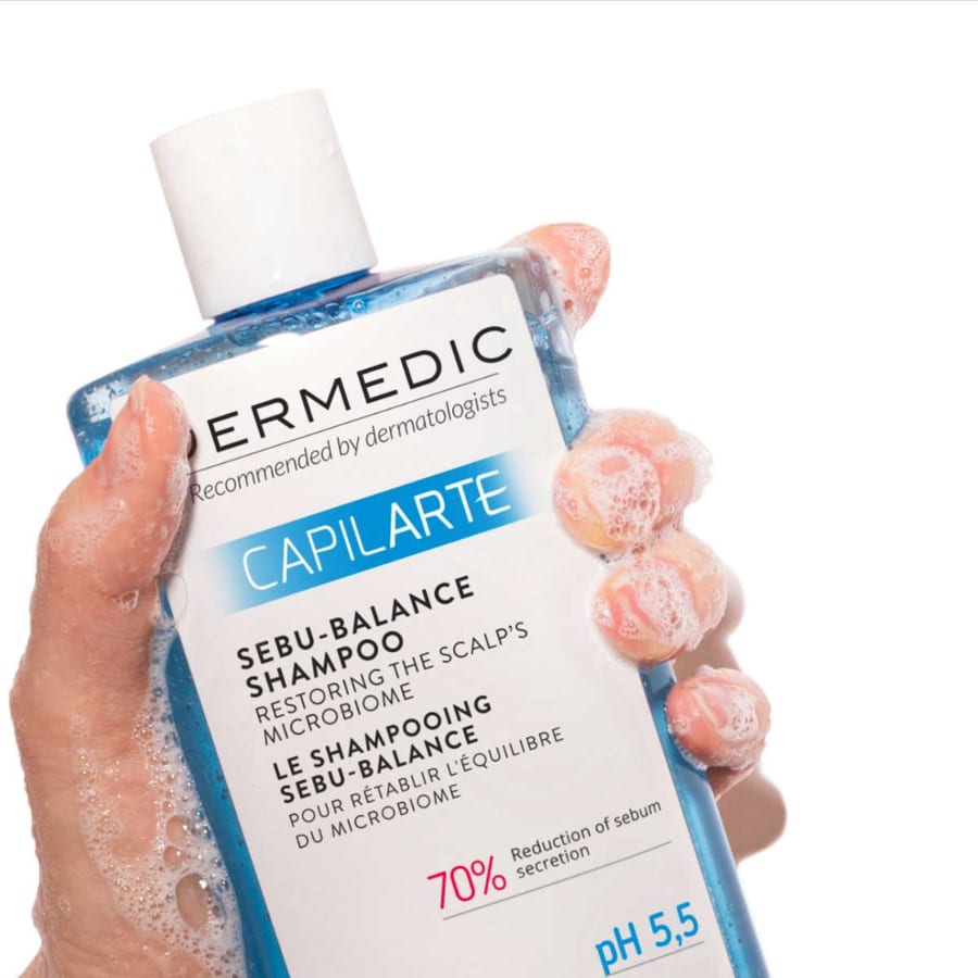 Sebu-Balance Shampoo restoring the scalp microbiome - 300ml | ديرمديك شامبو الحفاظ على توازن فروة الرأس - 300 مل