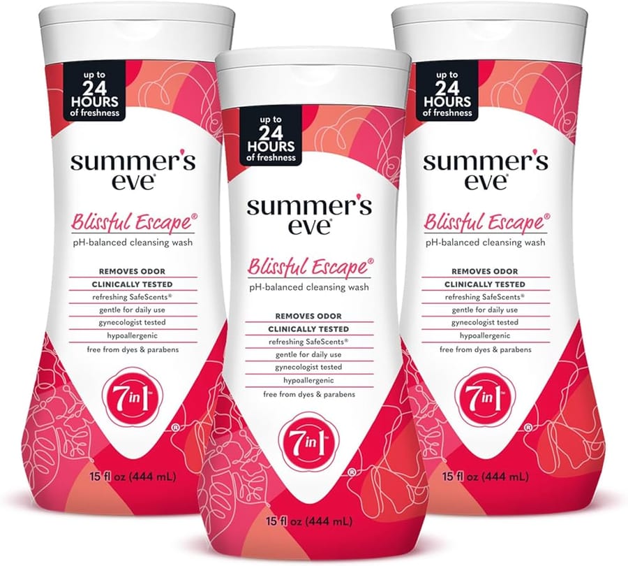 Summer’s Eve Blissful Escape Daily Feminine Wash Removes Odor pH Balanced 15 غسول نسائي يومي من سمرز إيف بليسفول إسكيب، يزيل الروائح، متوازن الحموضة، 15 أونصة سائلة