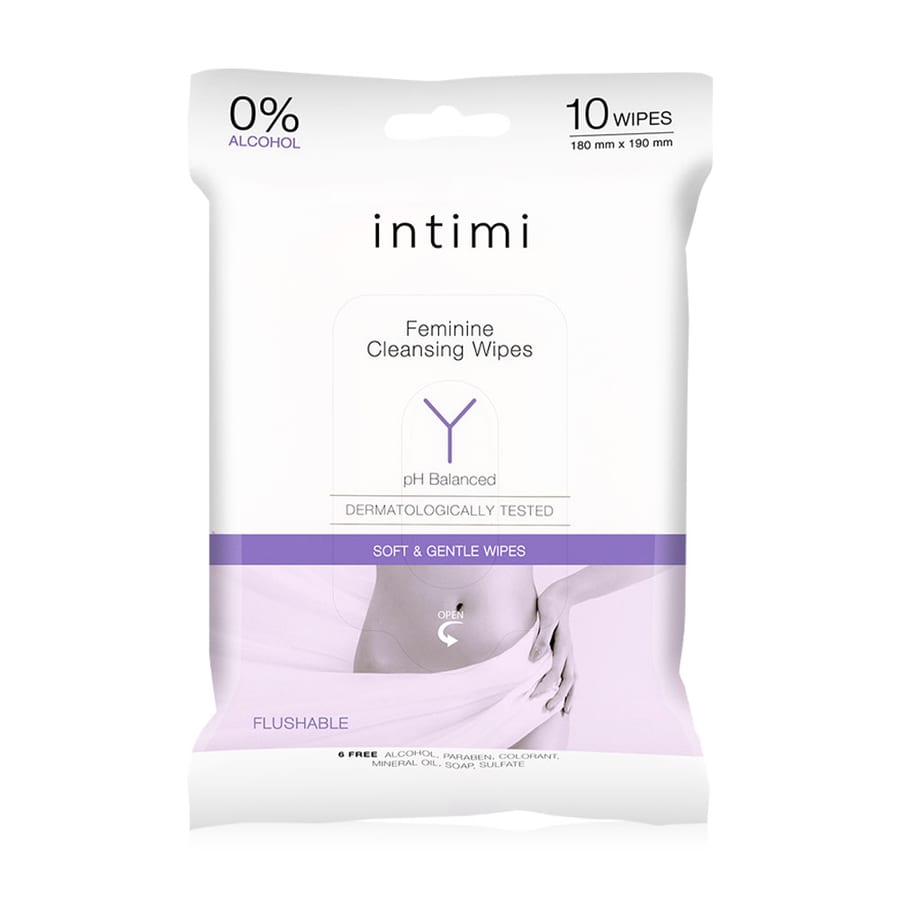 intimi feminine cleansing wipes مناديل تنظيف نسائية انتيمي 10 مناديل