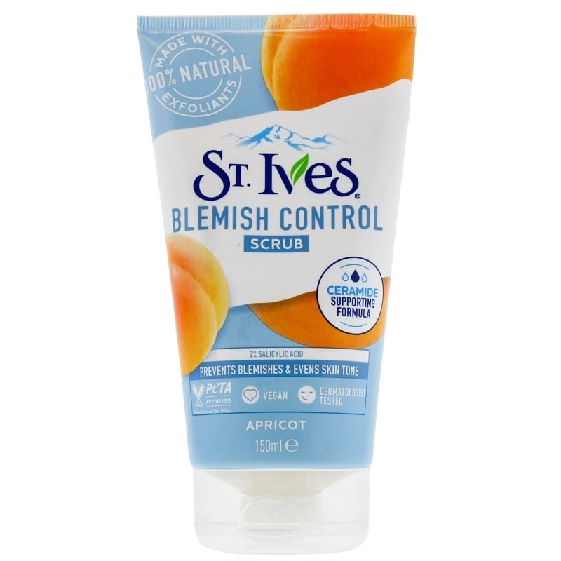 مقشر المشمش للتحكم في الحبوب من ستيفز 150 مل St. Ives Blemish Control Apricot Scrub - 150ml
