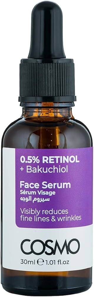 COSMO Face Serum 0.5% Retinol + Bakuchiol - 30ml | كوزمو سيروم الريتينول 0.5% + باكوشيول - 30 مل