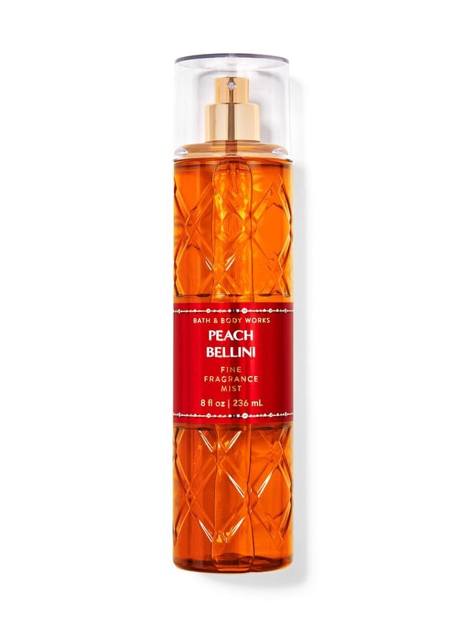 رذاذ عطري فاخر برائحة الخوخ بيليني سبلاش باث اند بدي وركس Peach Bellini Fine Fragrance Mist Bath & Body Works