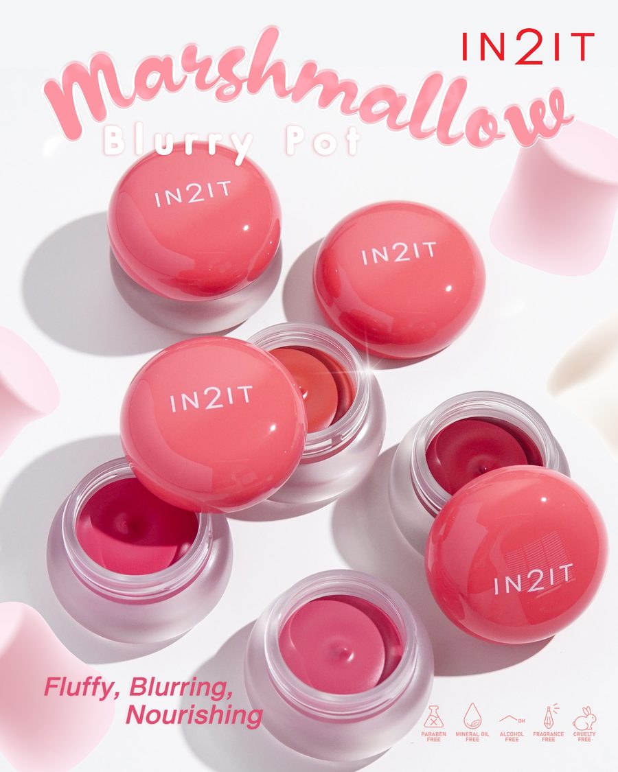 in2it marshmallow blurry pot للشفاة والخدود تنت مارشميلو مخملي من ان تو ات
