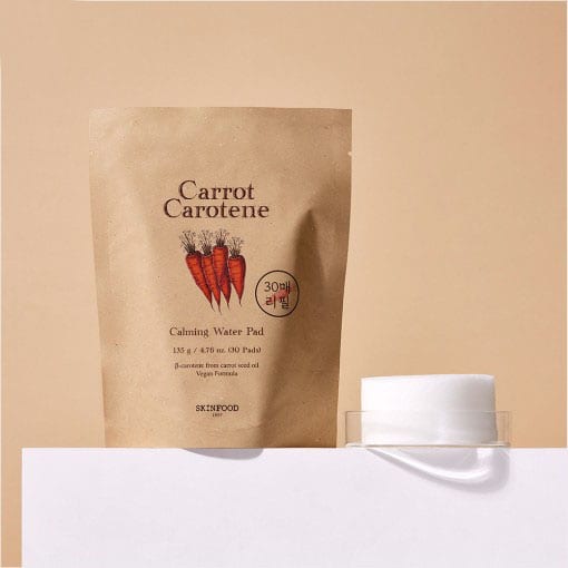 SKINFOOD Carrot Carotene Calming Water Pad شرائح مهدئة للبشرة بالجزر من سكن فود
