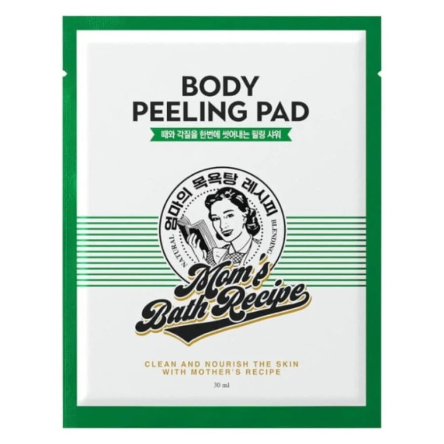 MOM'S BATH RECIPE Body Peeling Pad Trouble Care ليفة تقشير للتخلص من مشاكل الجسم للبشرة العادية قطعة واحدة