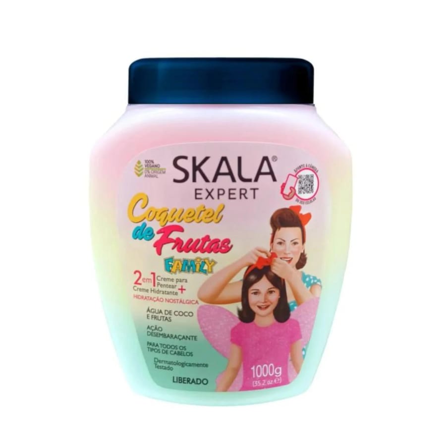 Skala Coquetel De Frutas Creme - 1000g | سكالا كريم للشعر كوكيتيل الفواكه للاطفال - 1000 غرام
