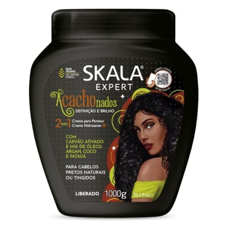 SKALA Creme de Nutricao 2 em 1 Acachonados - 1000g | سكالا كريم للشعر الأسود الطبيعي او المصبوغ 2 في 1 - 1000 غرام