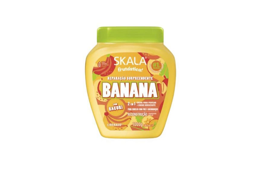 Skala Brasil Cream Banana And Bacuri - 1000g | سكالا كريم للشعر المجعد بالموز والباكوري - 1000 غرام
