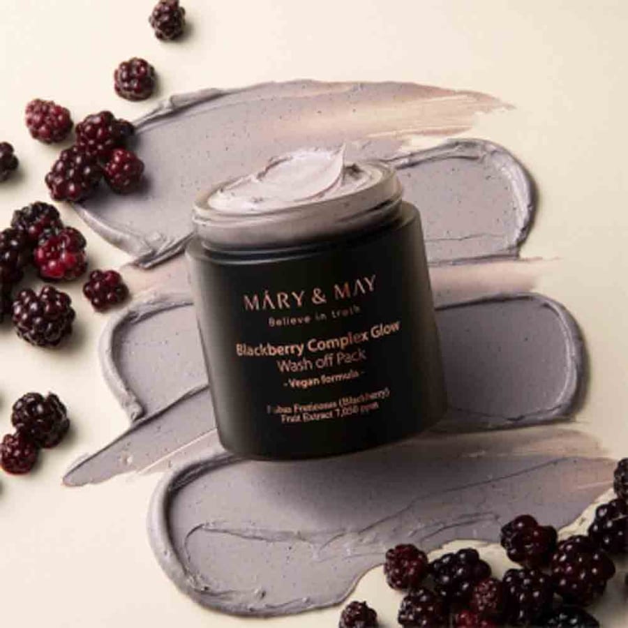 Mary&May Blackberry Complex Glow Washoff Pack 125g ماسك بتركيبة التوت الأسود من ماري اند ماي، 125 جم