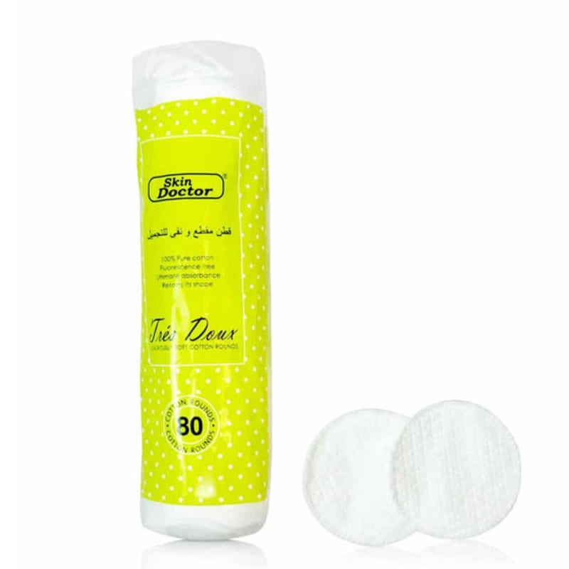 Skin doctor Skin Doctor Cosmetics Pad 80Pcs Green سكين دكتور قطن للتجميل 80 قطنه أخضر