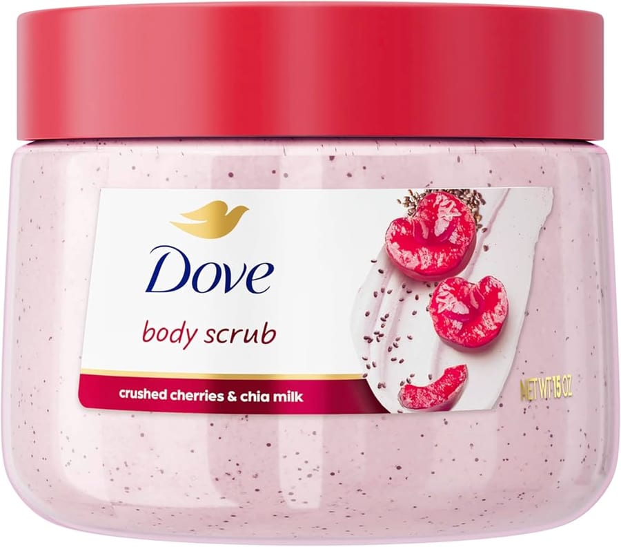 مقشر الجسم بالكرز وحليب الشيا من دوف - 425 جرام Dove Cherry & Chia Milk Body Scrub Exfoliates