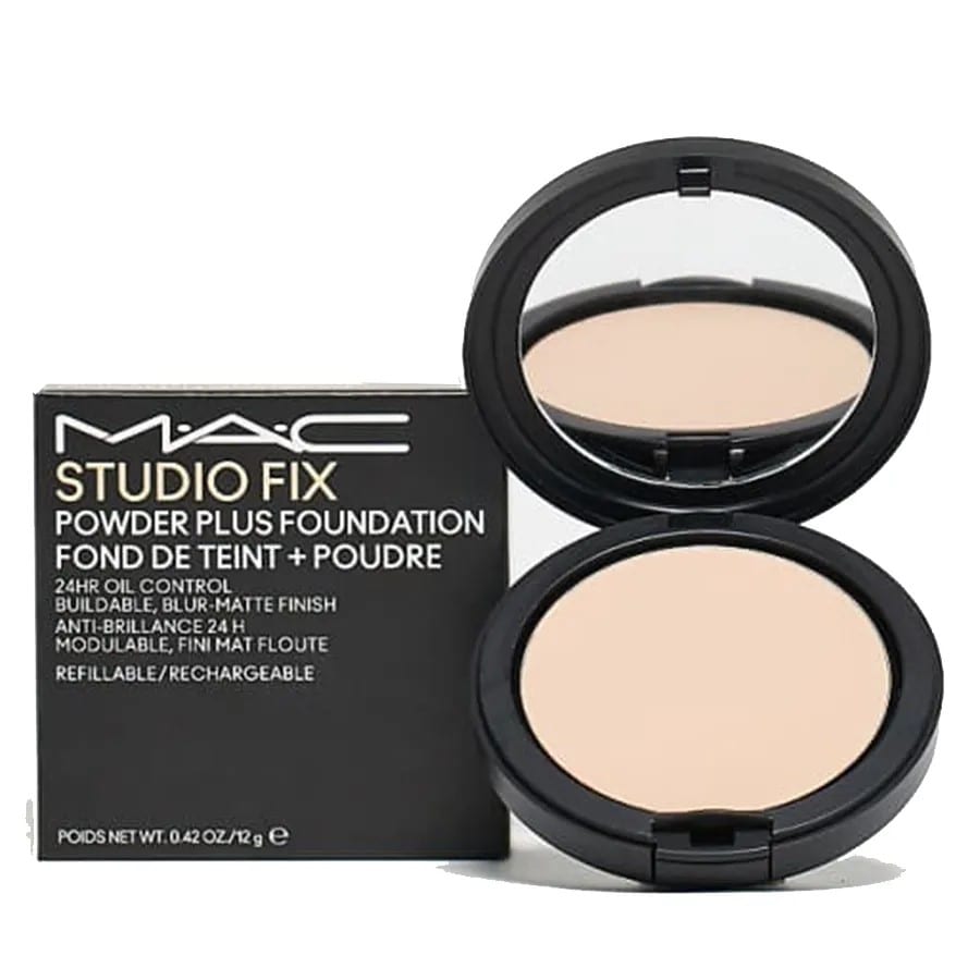 MAC STUDIO FIX 24HR OIL CONTROL POWDER PLUS FOUNDATIN MATTE ماك باودر كريم اساس بودرة للتحكم في الزيوت لمدة 24 ساعة، بلمسة نهائية مطفية