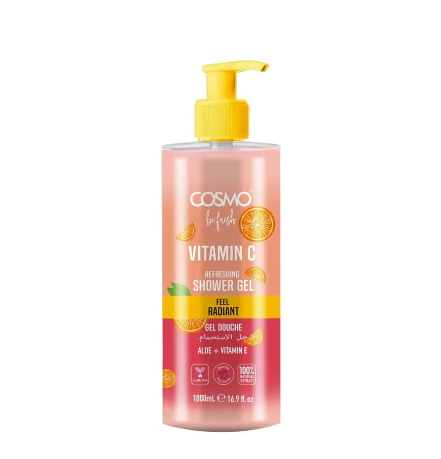 COSMO Vitamin C Refreshing Shower Gel - 1000ml |شاور جل كوزمو المنعش بفيتامين سي – 1000 مل