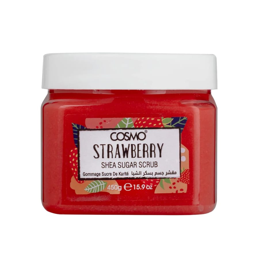 COSMO STRAWBERRY SHEA SUGAR SCRUB 450g مقشر الجسم بسكر الشيا من كوزمو