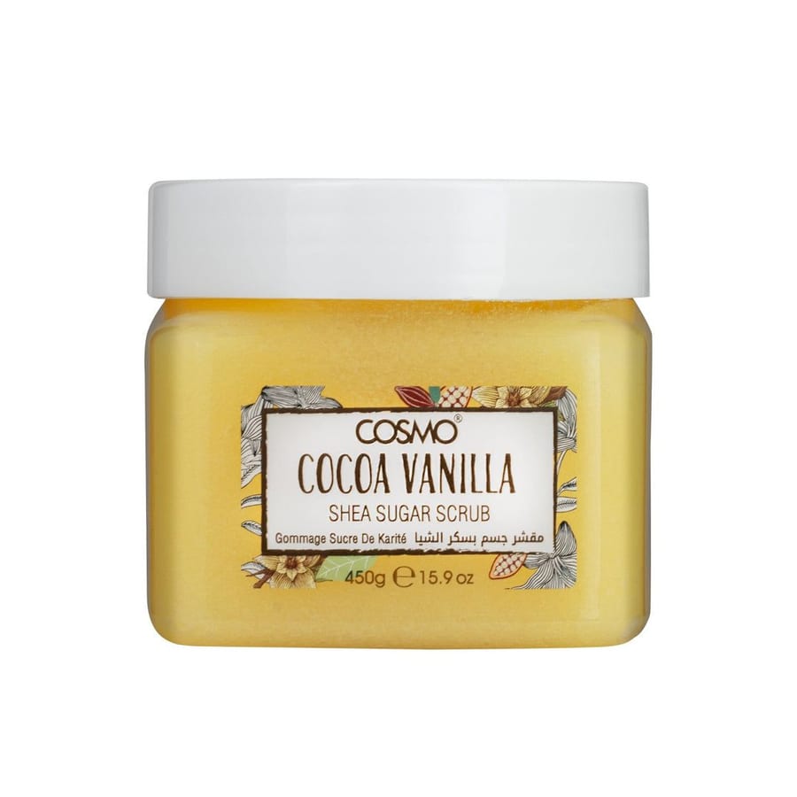COSMO COCOA VANILLA SHEA SUGAR SCRUB 450g كوزمو مقشر سكر الشيا للجسم