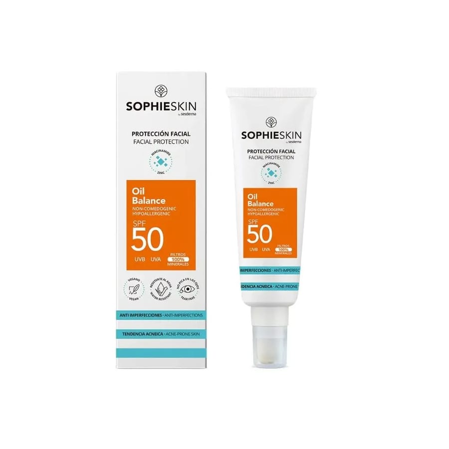Sophieskin Solar Protector Acne Oil Balance spf50 Sesderma واقي الشمس من صوفي سكين لعلاج حب الشباب وتوازن الزيوت بعامل حماية من الشمس 50 من سيسديرما
