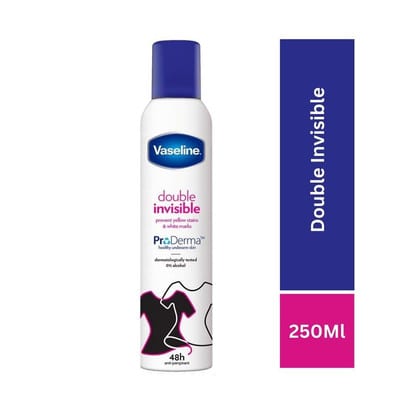 Vaseline Double Invisible Anti-Perspirant Women's Spray 250ml بخاخ فازلين دبل إنفيزيبل المضاد للتعرق للنساء، 250 مل