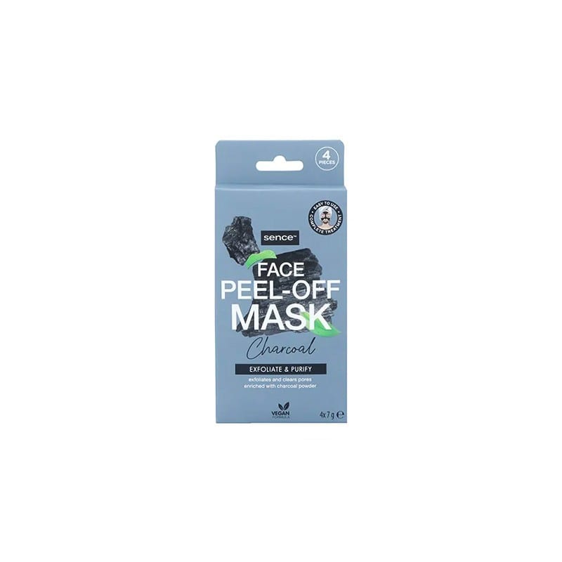 SENCE Facial Peel-Off Mask Charcoal 4x7gr قناع تقشير الوجه بالفحم من سينس 4 × 7 غرام