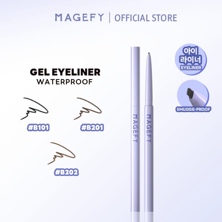 MAGEFY Waterproof & Smudge-Proof Ultra-Fine Gel Eyeliner - Soft & Long-Lasting محدد عيون جل فائق النعومة مقاوم للماء والتلطخ من ماجيفي - ناعم ويدوم طويلاً