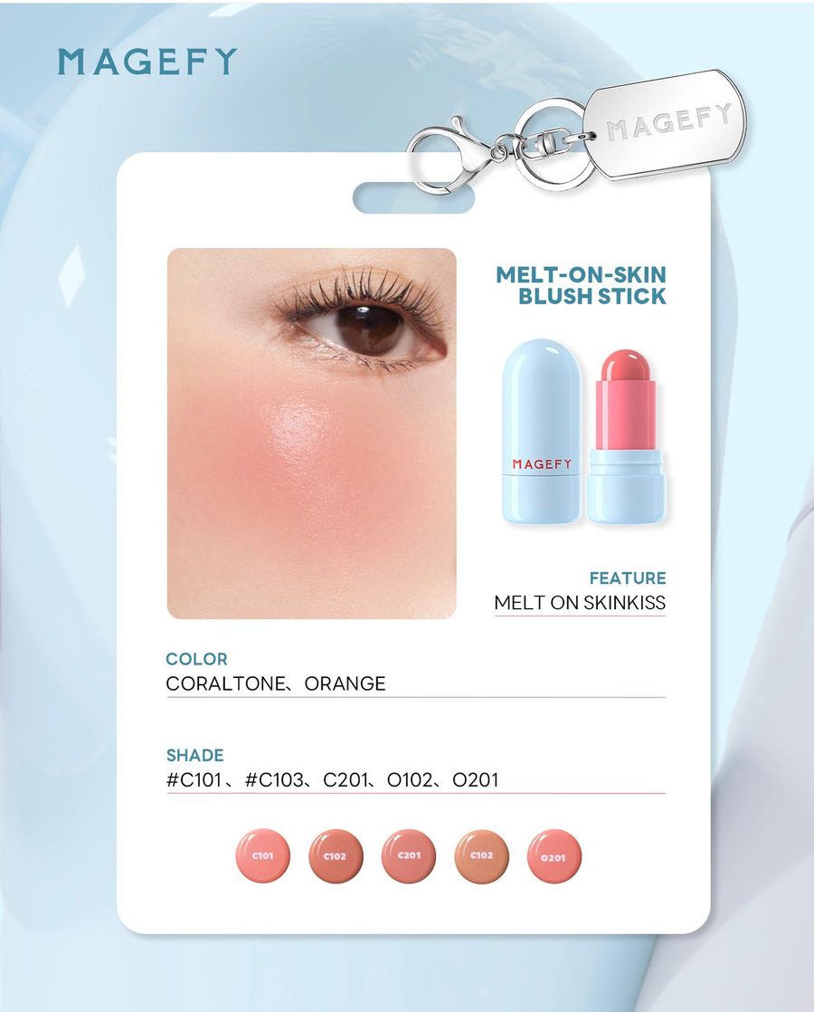 Magefy Melt in Skin Blush Stick احمر خدود ماجيفي ميلت إن سكين 3 في 1 للخدود والشفاه والعينين