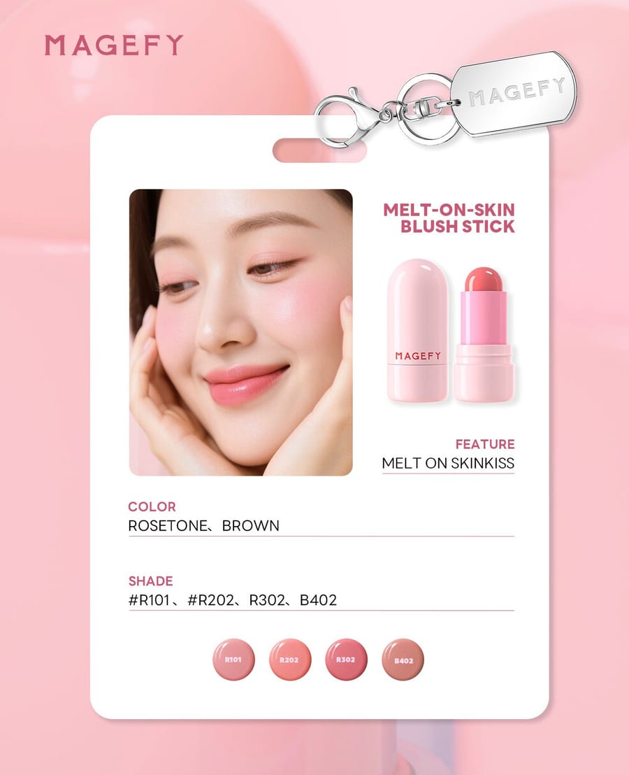 Magefy Softlight Pigment Blush Stick احمر خدود ماجيفي ستك سوفت لايت MF-F08