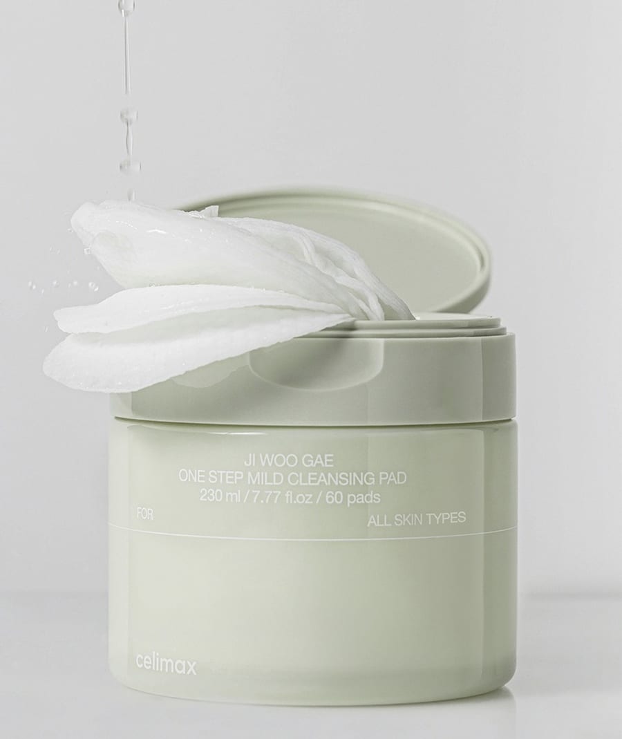 مناديل تنظيف سيليماكس جي وو جاي اللطيفة بخطوة واحدة، عبوة من 60 قطعة CELIMAX_Ji Woo Gae One Step Mild Cleansing Pad