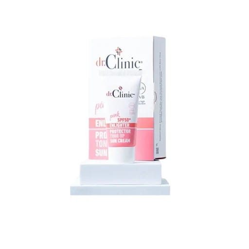 DR.Clinic pink SPF50 Enlighter Protector Tone Up Sun Cream دكتور كلنك واقي من أشعة الشمس