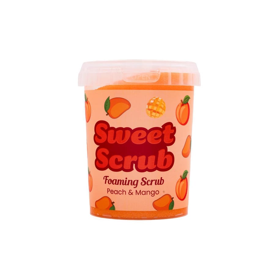 SWEET SCRUB FOAMING SCRUB PEACH & MANGO BODY SCRUB سويت سكراب رغوي مقشر للجسم