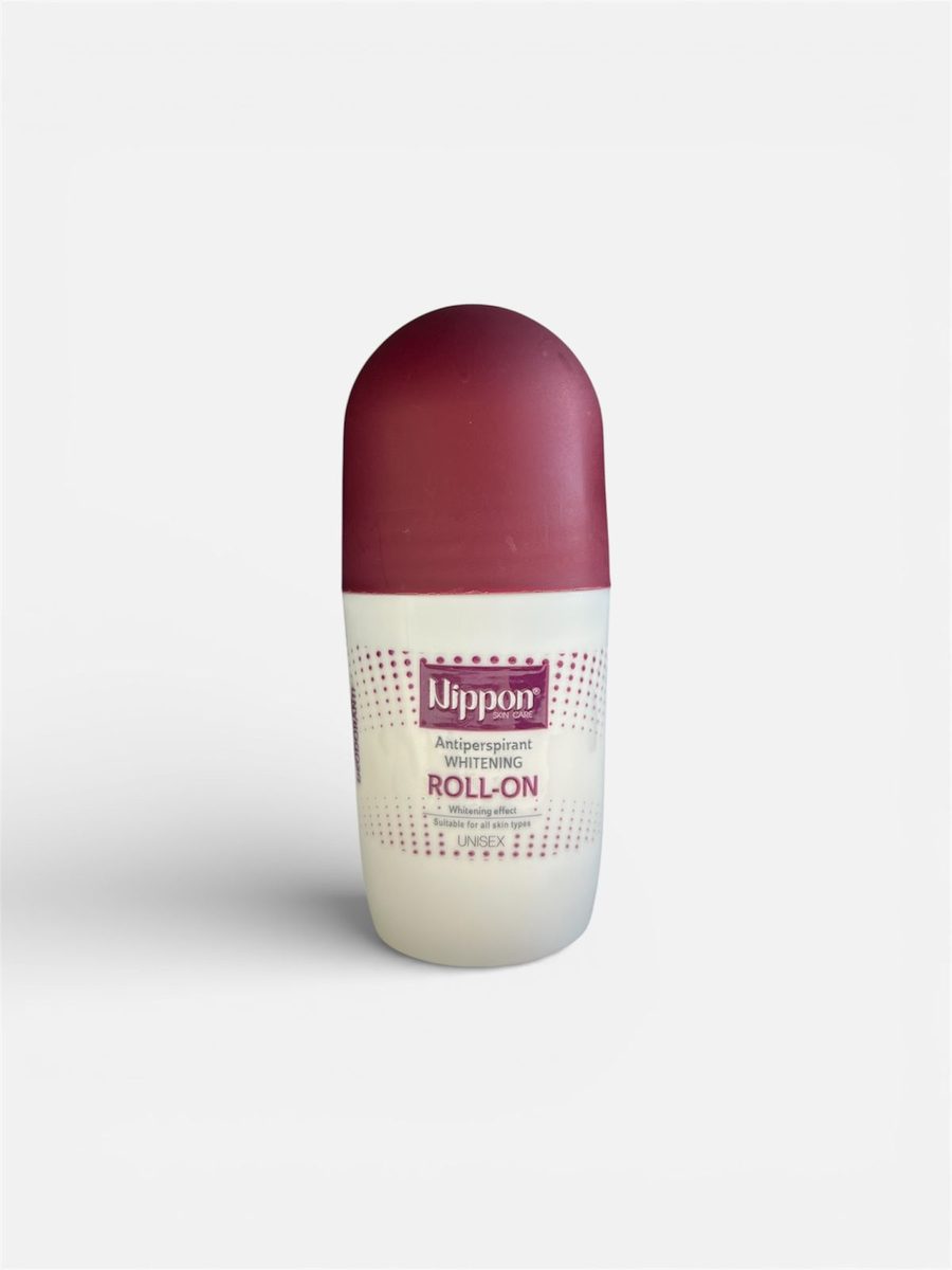 nippon antiperspirant whitening roll-on unisex نيبون رول معالج للتعرق ومفتح بنفسجي 70 مل