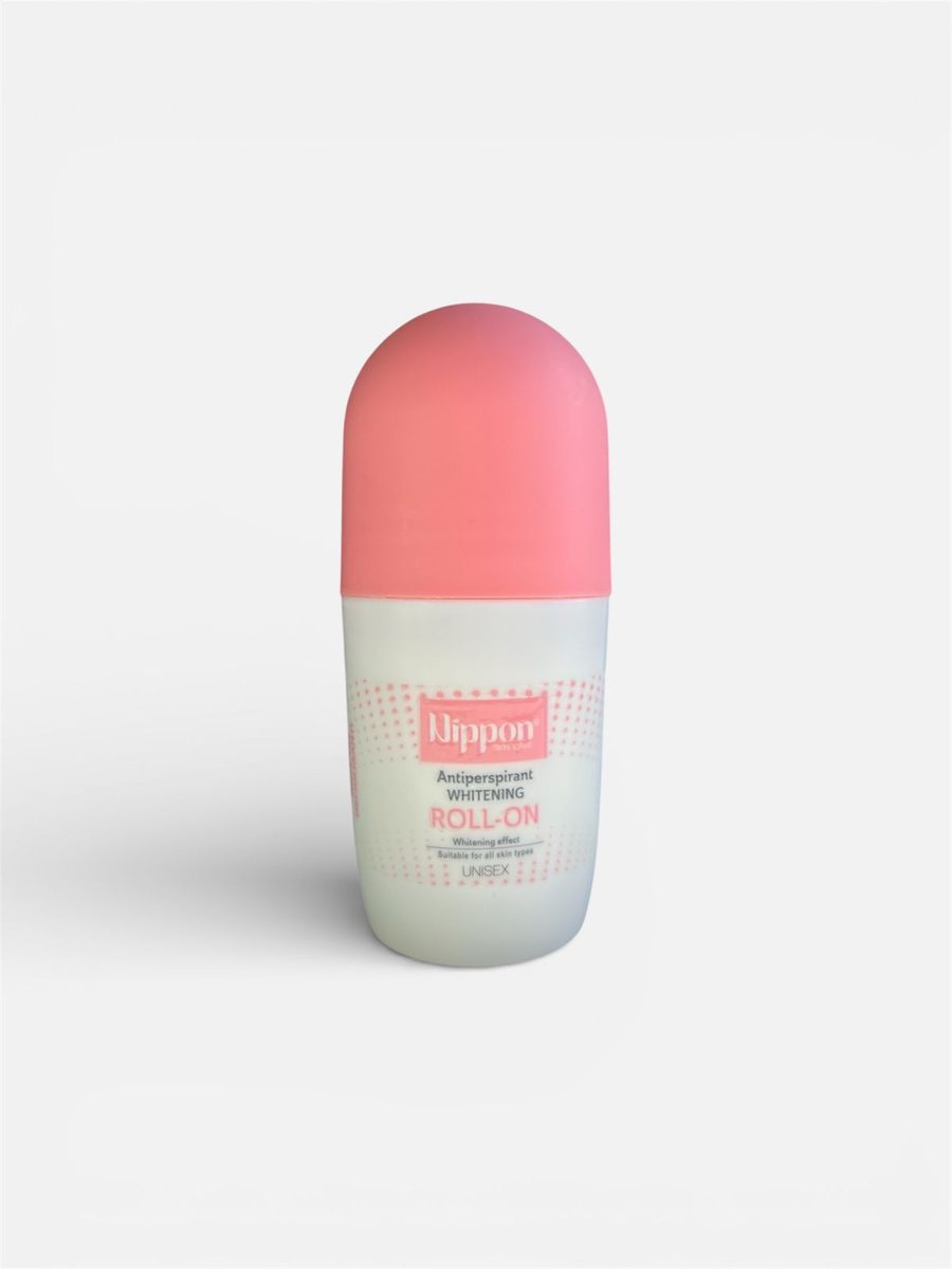 nippon antiperspirant whitening roll-on unisex نيبون رول معالج للتعرق ومفتح وردي70 مل
