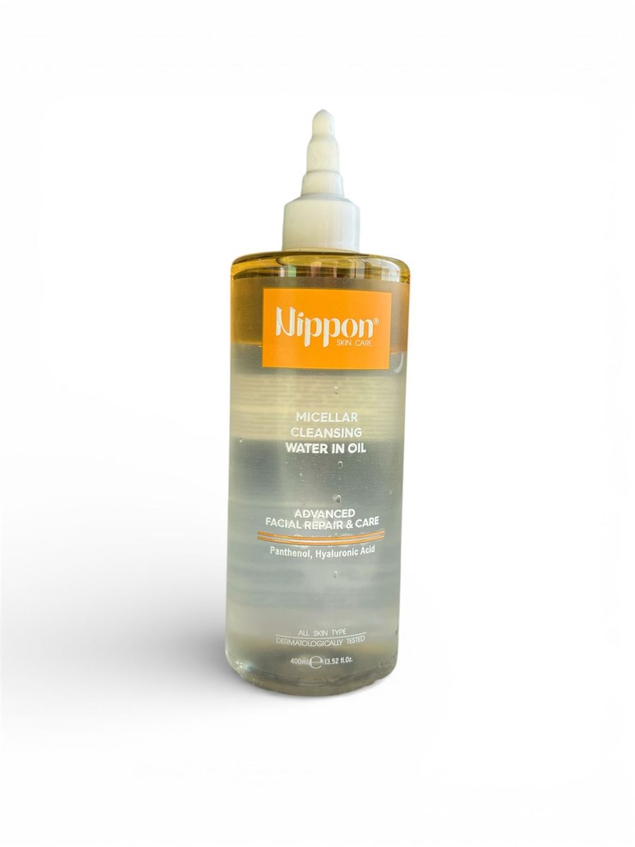nippon face micellar water advancse facial repair&care نيبون مزيل مكياج زيتي مناسب لكل انواع البشرة 400 مل