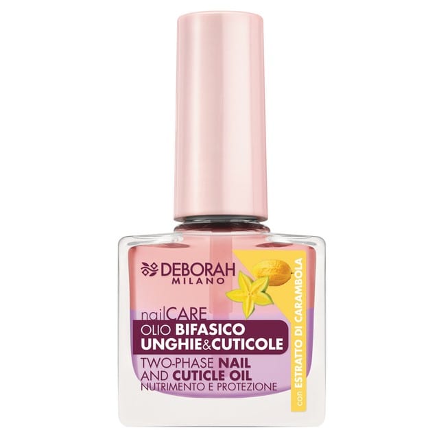 DEBORAH SMALTO OLIO BIFASICO UNGHIE E CUTICOLE NUTRIMENTO E PROTEZIONE طلاء أظافر ديبورا ثنائي الطور بالزيت لتغذية وحماية الأظافر والجلد المحيط بها