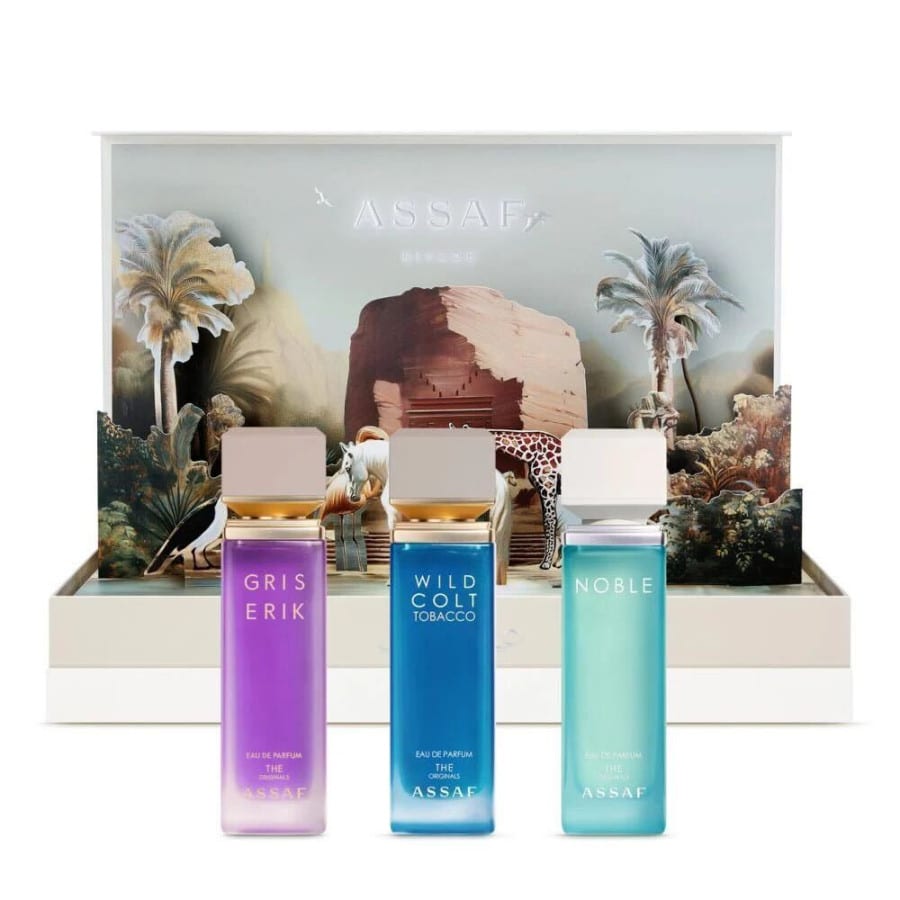 عساف سيت عطور قولت ديزرت- 3 × 100 مل لكلا الجنسين Gold Desert Perfume Set uniseX ASSAF - 3 × 100 ml