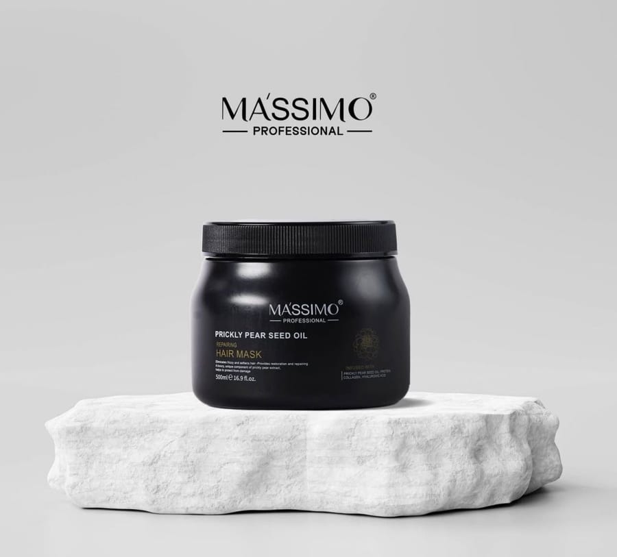 Massimo professional prickly pear seed oil ماسيمو بروفيشنال ماسك شعر بزيت بذور التين الشوكي 500 مل