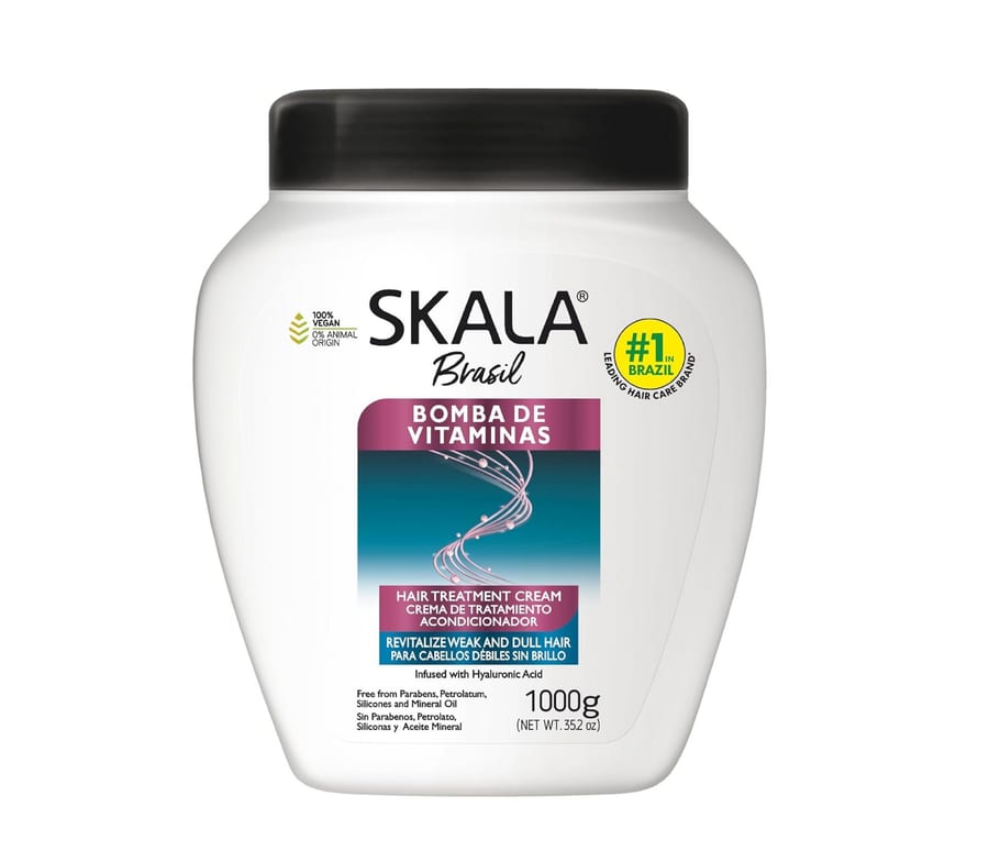 Skala Vitamin Bomb SOS Vitamin Hair Treatment Cream with Hyaluronic Acid 1000g كريم سكالا فيتامين بومب إس أو إس لعلاج الشعر بالفيتامينات مع حمض الهيالورونيك 1000 غرام (35.2 أونصة)