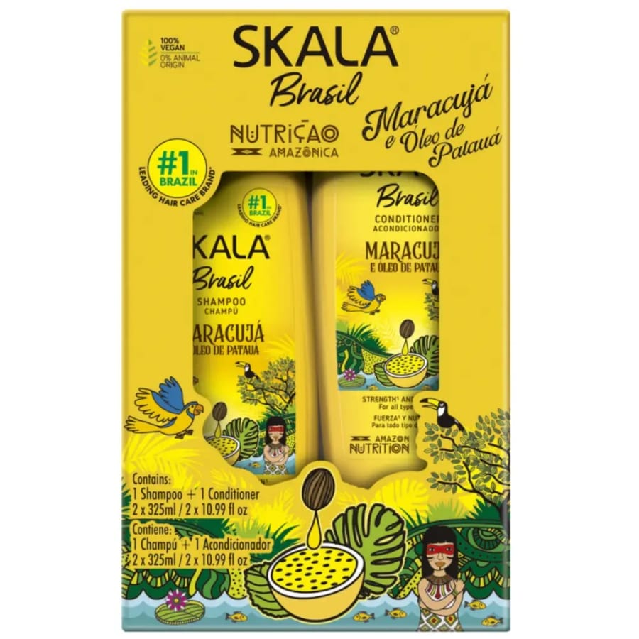 Skala Brasil Passion Fruit Shampoo & Conditioner Kit مجموعة شامبو وبلسم سكالا برازيل برائحة فاكهة الباشن