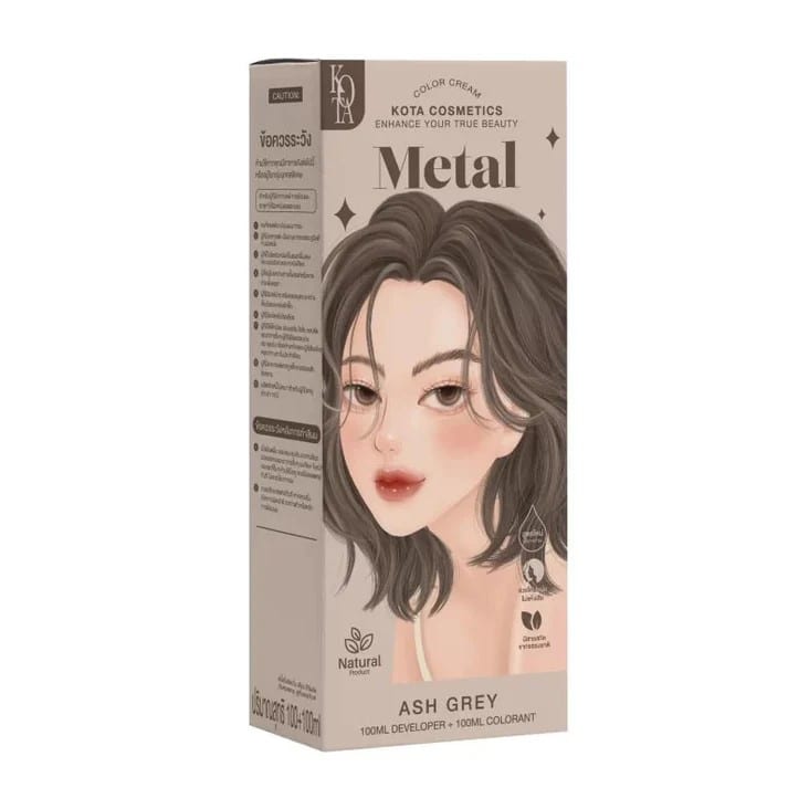 صبغة شعر لون معدني رمادي آش كوتا | Kota METAL – ASH GREY