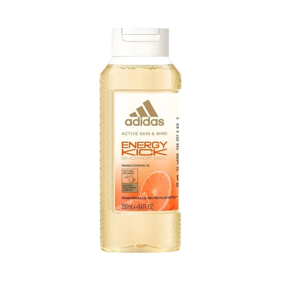 Shower Gel Energy Kick With Orange Essential Oil Active Skin & Mind By Adidas - 400ml جل استحمام اكتيف سكين اند مايند انرجي كيك مع زيت البرتقال العطري من اديداس - 400مل