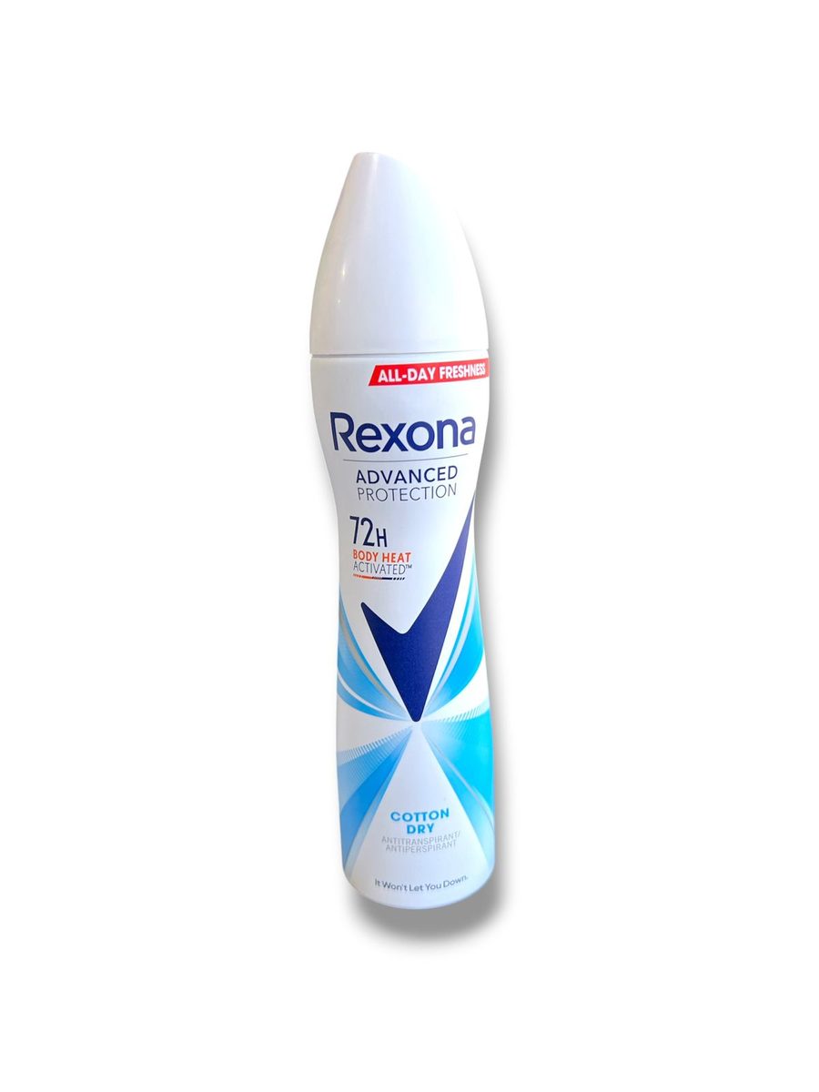 Rexona COTTON DRY DEODORANT 200ML Deodorant Spray بخاخ ريكسونا كوتون دراي المضاد للتعرق للنساء – 200 مل
