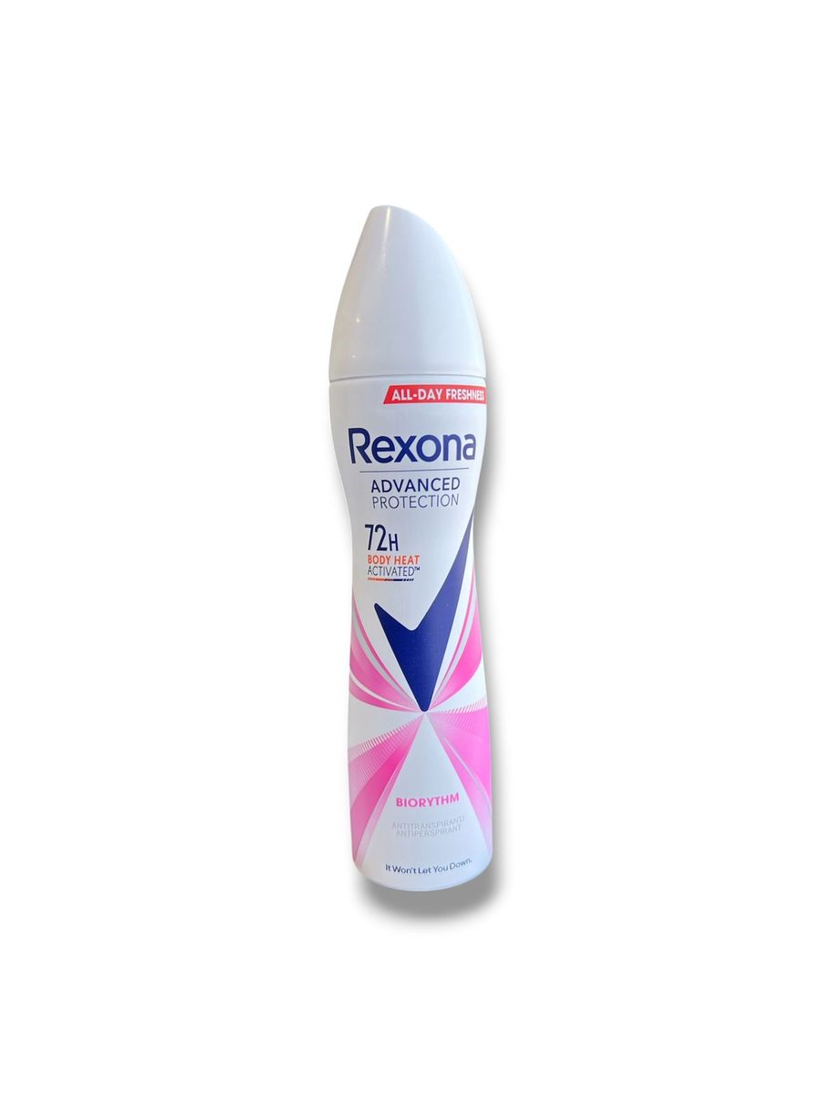 Rexona Biorhythm Women's Antiperspirant Deodorant 200ml مزيل عرق ريكسونا بيوريثم للنساء، مضاد للتعرق، 200 مل